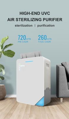 অ্যাক্টিভ কার্বন ফিল্টার সহ গৃহস্থালী 100M2 100W UV এয়ার পিউরিফায়ার